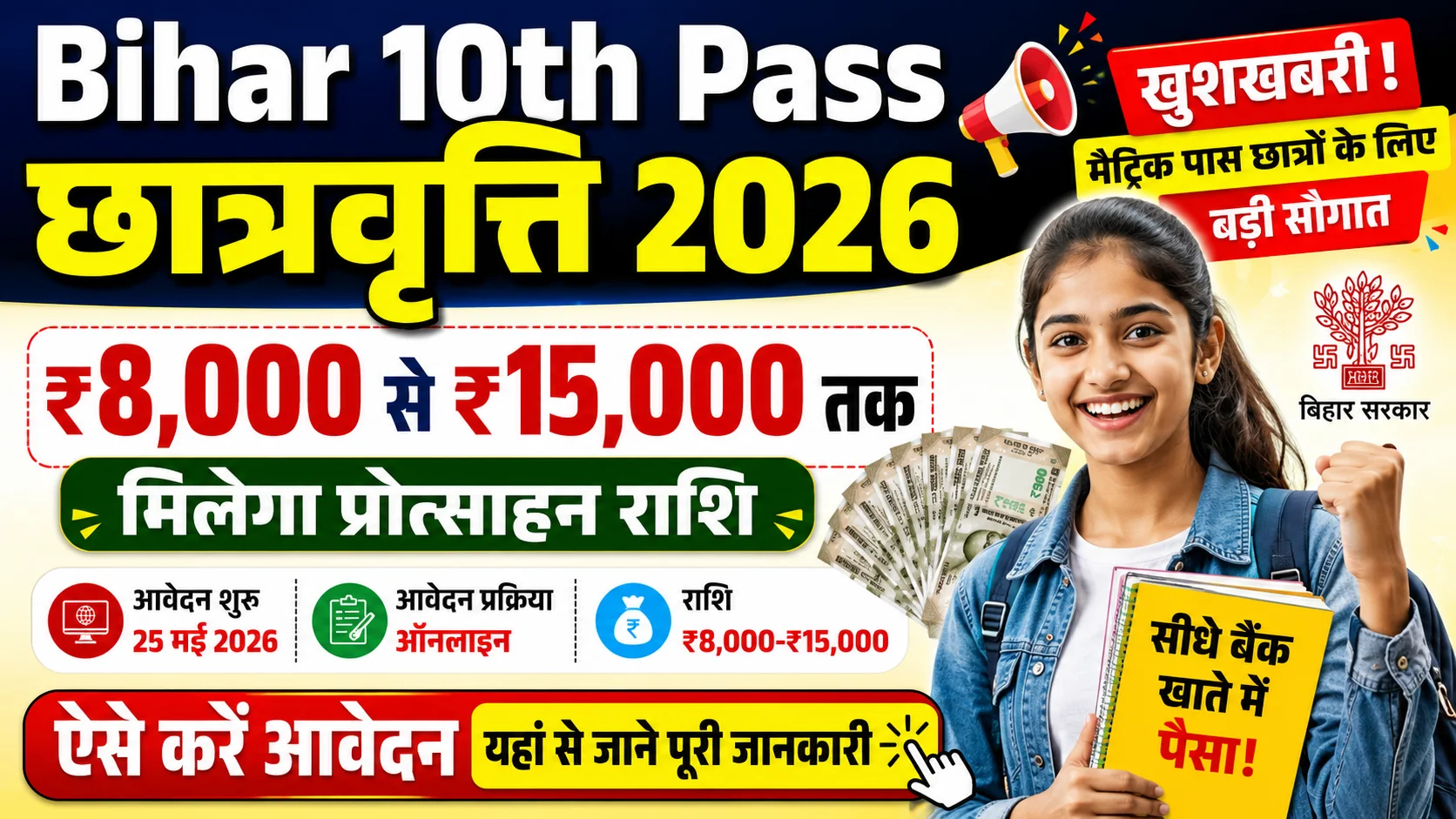 Bihar 10th Pass Scholarship 2026